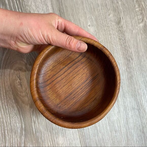 Dark Wood Bowl From Thailand - Picture 2 of 7